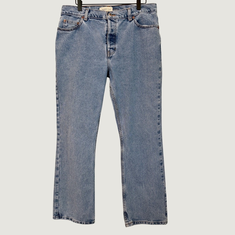 Vintage Gap Blue Jeans Womens Light Wash Bootcut Denim Cotton Button Fly Size 14